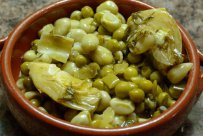 Fava Beans, Peas and Artichokes 