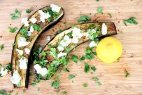 Chios Eggplants with Feta Cheese and Basil