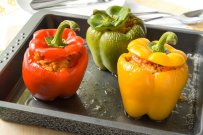 Peppers Stuffed with Quail Meat and Chestnuts