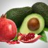 Dip with avocado and pomegranate seeds