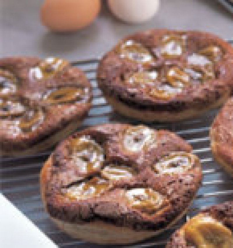 Banana - Chestnut Tartlets with Puff Pastry