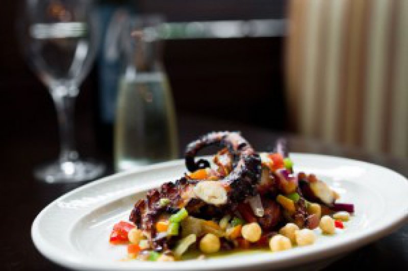 Octopus with Chickpea Salad