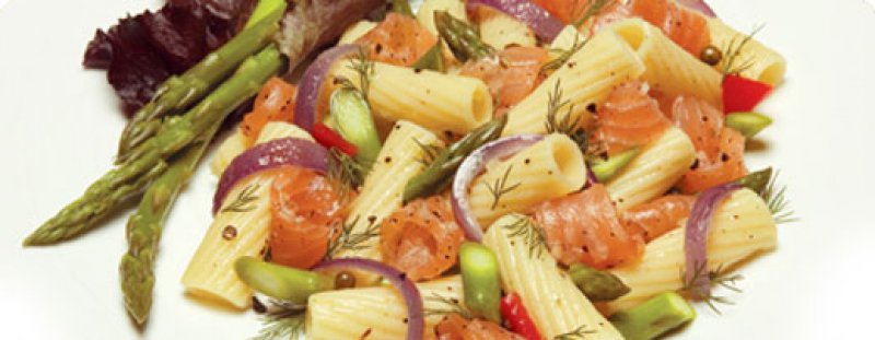 Penne with Asparagus and Smoked Salmon