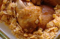 Chicken with Broth-Simmered Noodles and Ground Walnuts
