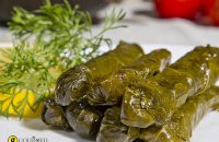Stuffed vine leaves with rice and aromatic herbs - Dolmades