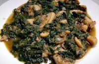 cuttlefish with spinach