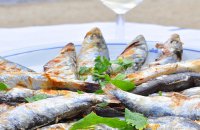 Grilled Sardines with Broad Bean Salad