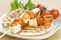 Tomatoes with Haloumi Cheese