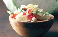 Cabbage Salad with Red Florina Peppers