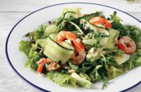 Prawns and avocado salad