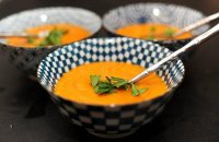 tasty healthy soups, vegetables meals, elegant dishes