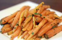 Carrots glazed with honey