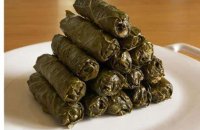 Grape Leaves Stuffed with Rice and Herbs-Dolmas
