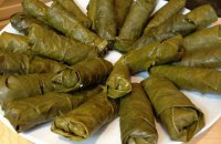 Dolmas (Stuffed Grape Leaves with Minced Meat)