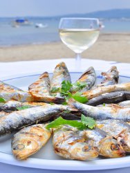 Grilled Sardines with Broad Bean Salad
